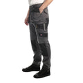 Black - Side - Lee Cooper Mens Stretch Knee Pad Cargo Trousers