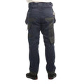 Navy Blue - Back - Lee Cooper Mens Stretch Knee Pad Cargo Trousers