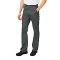 Grey - Side - Lee Cooper Mens Plain Cargo Trousers