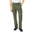 Khaki Green - Front - Lee Cooper Mens Plain Cargo Trousers