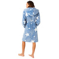 Blue - Back - Womens-Ladies Star Print Dressing Gown