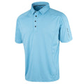 Turquoise - Front - Island Green Mens Topstitched Golf Polo Shirt