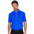 Royal Blue - Front - Island Green Mens Topstitched Golf Polo Shirt