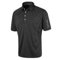 Black - Front - Island Green Mens Topstitched Golf Polo Shirt