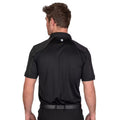 Black - Lifestyle - Island Green Mens Topstitched Golf Polo Shirt