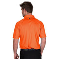 Burnt Orange - Back - Island Green Mens Topstitched Golf Polo Shirt