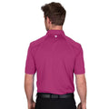 Mulberry - Back - Island Green Mens Topstitched Golf Polo Shirt