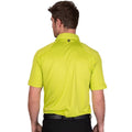 Lime - Back - Island Green Mens Topstitched Golf Polo Shirt