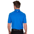 Marine - Back - Island Green Mens Topstitched Golf Polo Shirt