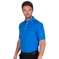 Marine - Side - Island Green Mens Topstitched Golf Polo Shirt