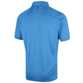 Sky Azure - Back - Island Green Mens Topstitched Golf Polo Shirt