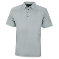 Battleship Grey - Front - Island Green Mens Topstitched Golf Polo Shirt