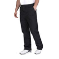 Black - Side - Island Green Mens Golf Inner Drop Hem Waterproof Trousers