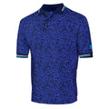 Royal Blue-Navy - Front - Island Green Mens Wild Flowers Golf Polo Shirt