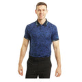 Royal Blue-Navy - Side - Island Green Mens Wild Flowers Golf Polo Shirt