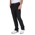 Black - Side - Island Green Mens Tour Stretch Tapered Leg Golf Trousers