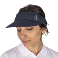 Navy - Side - Island Green Womens-Ladies Diamante Logo Golf Sun Visor