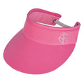 Pink - Front - Island Green Womens-Ladies Diamante Logo Golf Sun Visor