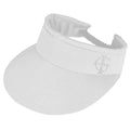 White - Front - Island Green Womens-Ladies Diamante Logo Golf Sun Visor