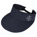 Navy - Front - Island Green Womens-Ladies Diamante Logo Golf Sun Visor