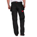 Black - Back - Lee Cooper Mens Holster Pocket Work Cargo Trousers