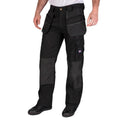 Black - Side - Lee Cooper Mens Holster Pocket Work Cargo Trousers