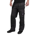 Grey-Black - Front - Lee Cooper Mens Holster Pocket Work Cargo Trousers