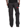 Grey-Black - Back - Lee Cooper Mens Holster Pocket Work Cargo Trousers