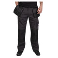 Grey-Black - Front - Lee Cooper Mens Holster Pocket Work Cargo Trousers