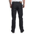 Black - Back - Lee Cooper Mens Denim Stretch Straight Leg Jeans