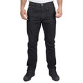 Black - Front - Lee Cooper Mens Denim Stretch Straight Leg Jeans