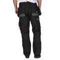 Black - Back - Lee Cooper Mens Reflective Trim Cargo Trousers