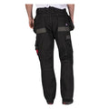 Black - Back - Lee Cooper Mens Reflective Trim Cargo Trousers