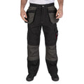 Black - Front - Lee Cooper Mens Reflective Trim Cargo Trousers