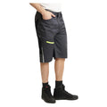 Black-Grey - Back - Lee Cooper Mens Stretch Reflective Multi Pocket Cargo Shorts