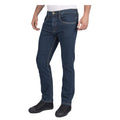 Navy Blue - Side - Lee Cooper Mens Stretch Straight Leg Work Jeans