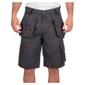 Grey - Side - Lee Cooper Mens Cargo Shorts