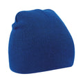 Bright Royal Blue - Front - Beechfield Plain Basic Knitted Winter Beanie Hat