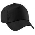 Black - Front - Beechfield Unisex Plain Original 5 Panel Baseball Cap