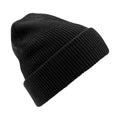 Black - Front - Beechfield Heritage Ladies-Womens Premium Plain Winter Beanie