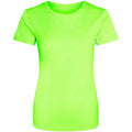 Electric Green - Front - AWDis Just Cool Womens-Ladies Sports Plain T-Shirt