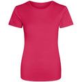 Hot Pink - Front - AWDis Just Cool Womens-Ladies Sports Plain T-Shirt