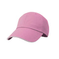 Pink-White - Back - Result Unisex Herringbone Contrast Colour Sandwich Peak Baseball Cap