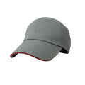 Grey-Red - Back - Result Unisex Herringbone Contrast Colour Sandwich Peak Baseball Cap