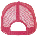 White-Neon Coral - Back - SOLS Unisex Bubble Contrast Cap