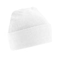 White - Front - Beechfield Unisex Original Cuffed Beanie Winter Hat