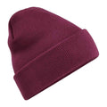 Burgundy - Front - Beechfield Unisex Original Cuffed Beanie Winter Hat