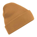 Caramel - Front - Beechfield Unisex Original Cuffed Beanie Winter Hat