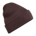 Chocolate - Front - Beechfield Unisex Original Cuffed Beanie Winter Hat