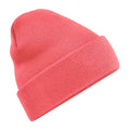 Coral - Front - Beechfield Unisex Original Cuffed Beanie Winter Hat